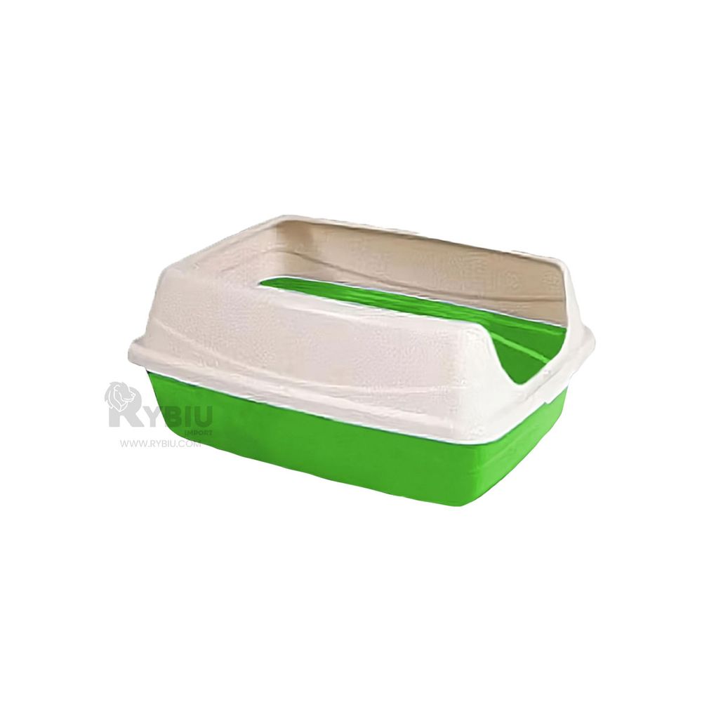 Caja Sanitaria de Gato Semicerrada Verde Y+Post-it adhesivos Caja Sanitaria de Gato Semicerrada Verde Y+Post-it adhesivos