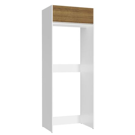Mueble de Cocina para Refrigerador 1 Puerta Abatible Glamy 83 cm Blanco/Marrón Mueble de Cocina para Refrigerador 1 Puerta Abatible Glamy 83 cm Blanco/Marrón