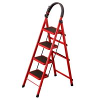 Escalera Tijera Plegable de 4 Escalones Multifunción Soporte Resistente Seguro