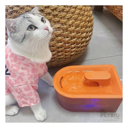 Fuente para Gatos Moderno y Practico de Color Naranja Fuente para Gatos Moderno y Practico de Color Naranja