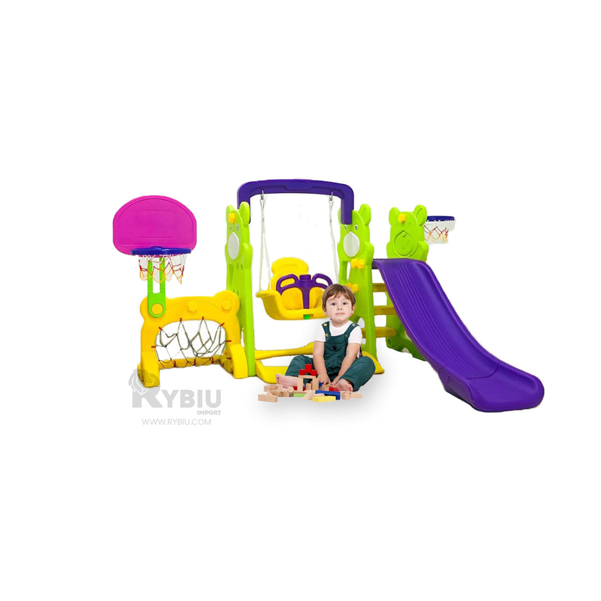 Deslizador Seguro para Niños Multicolor Y+Ligas de Regalo