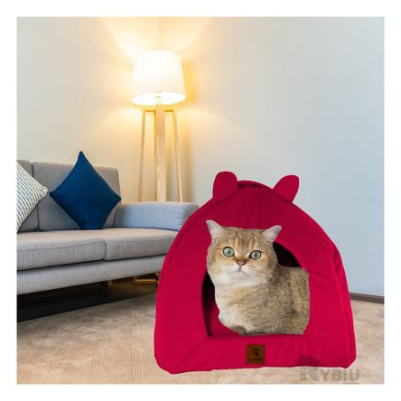 Cama para Mascota Diseño Iglu RojoTalla L Y+Papel de Regalo Cama para Mascota Diseño Iglu RojoTalla L Y+Papel de Regalo