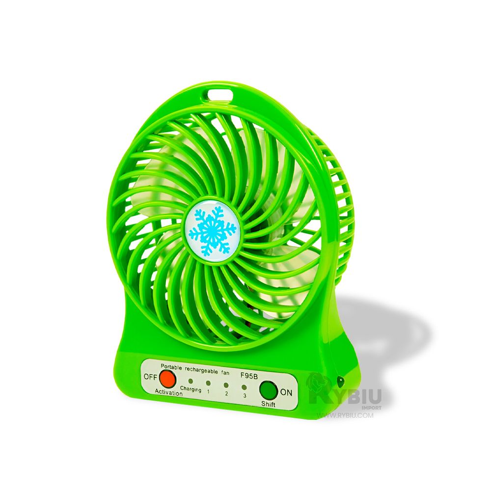 Ventiladora Transportable en Tono Verde Y+Post-it adhesivos Ventiladora Transportable en Tono Verde Y+Post-it adhesivos