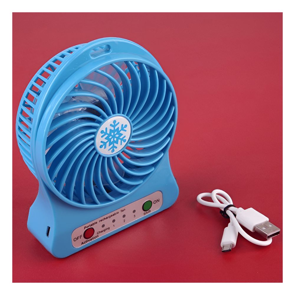 Ventilador Duradero y Moderno en Color Azul Y+Stickers Ventilador Duradero y Moderno en Color Azul Y+Stickers