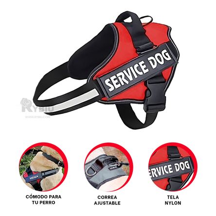 Arnes de Soporte Canino Talla M Color Rojo Y+Regalo Stickers