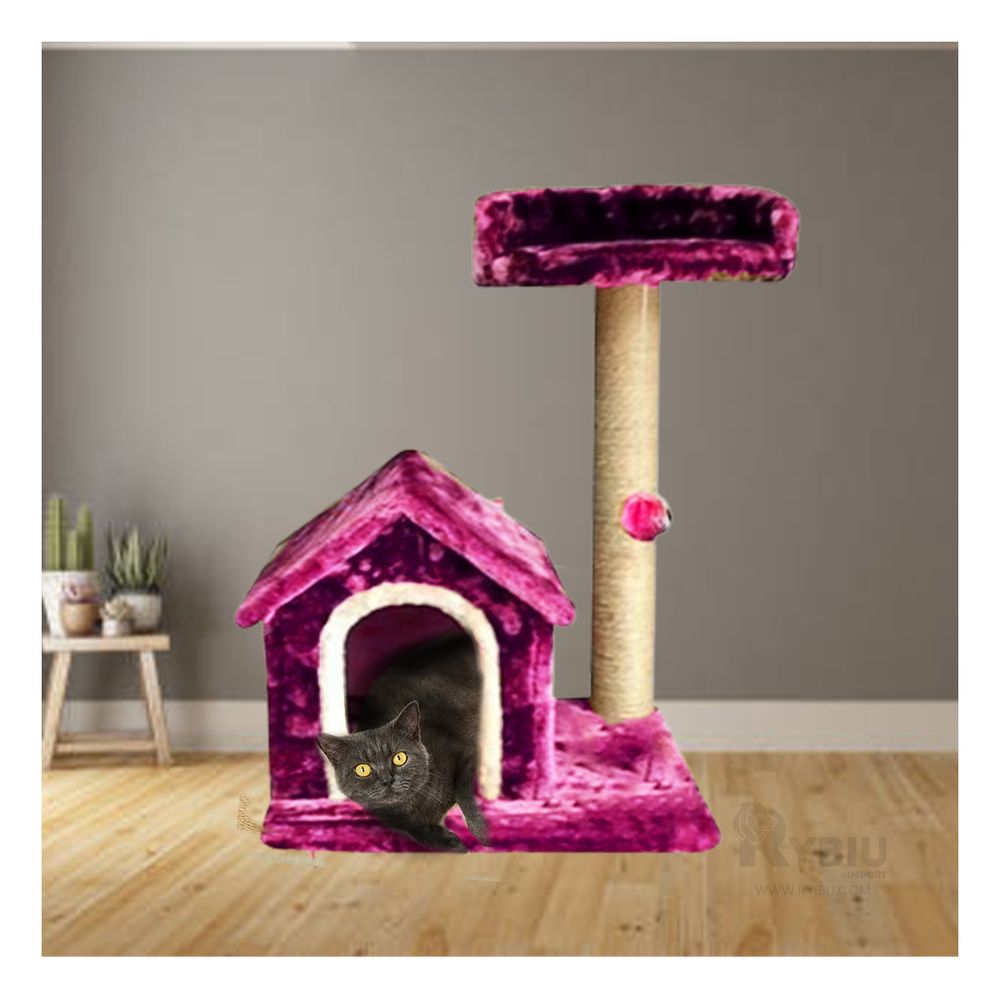 Casa Versatil para Gatitos Color Rosado Y+Regalo Stickers Casa Versatil para Gatitos Color Rosado Y+Regalo Stickers