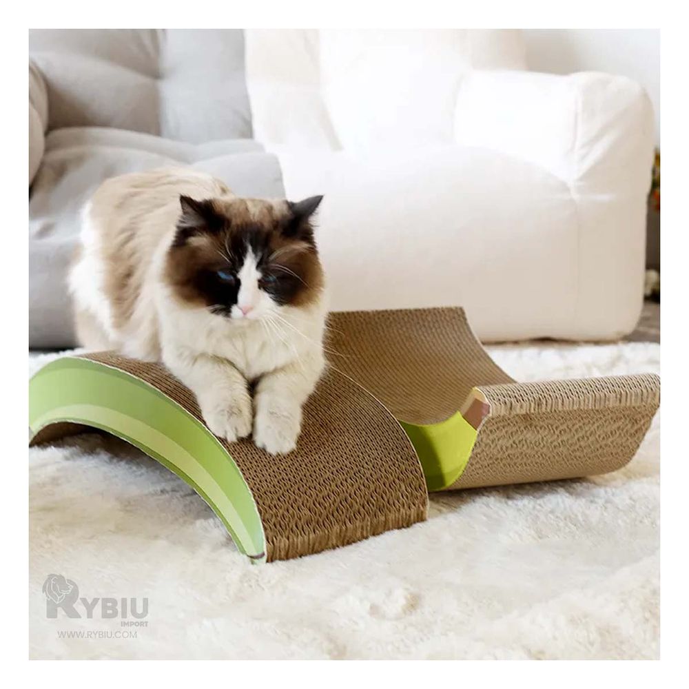 Rascador de Gatos en Forma Platano Marron Y+Papel de Regalo Rascador de Gatos en Forma Platano Marron Y+Papel de Regalo