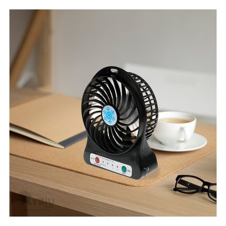 Ventilador con Disñeo Ergonomico en Negro Y+Papel de Regalo Ventilador con Disñeo Ergonomico en Negro Y+Papel de Regalo