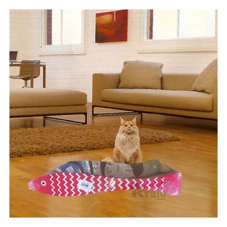 Rascador de Carton para Gatos con Forma de Pez Marron Rascador de Carton para Gatos con Forma de Pez Marron