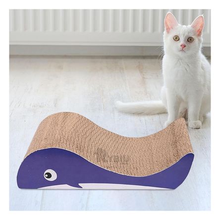 Rascador con Apariencia de Ballena Color Marron Y+Stickers Rascador con Apariencia de Ballena Color Marron Y+Stickers