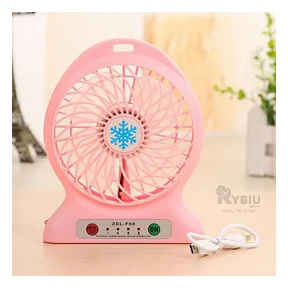 Mini Ventilador Elegante para Viajes en Rosado Y+Stickers Mini Ventilador Elegante para Viajes en Rosado Y+Stickers