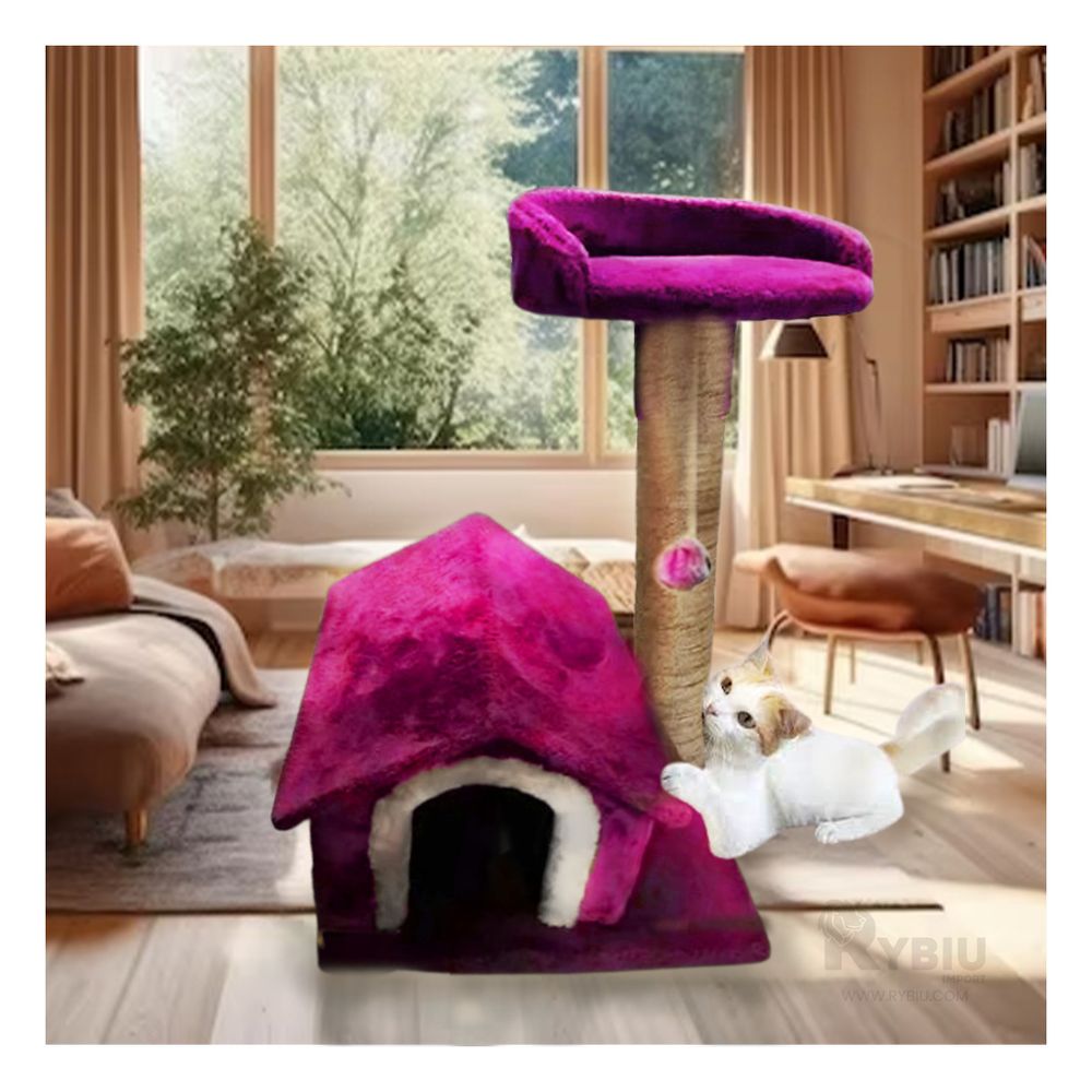 Casa Multifuncional y Util para Gatos de Color Rosado Casa Multifuncional y Util para Gatos de Color Rosado