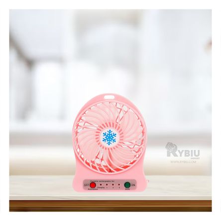 Mini Ventilador Recargable en Rosado Y+Papel de Regalo Mini Ventilador Recargable en Rosado Y+Papel de Regalo