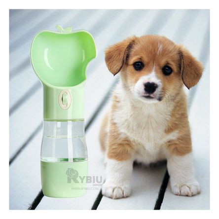 Dispensador Portatil en Forma de Manzana para Perro en Verde