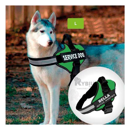 Arnes Pechera Service Dog Talla L Confiable de Tono Verde Arnes Pechera Service Dog Talla L Confiable de Tono Verde
