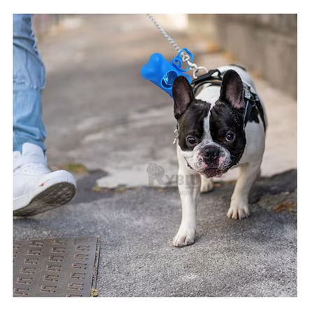 Bolsa de Desecho y Protector Tipo Hueso de Perro Color Azul Bolsa de Desecho y Protector Tipo Hueso de Perro Color Azul