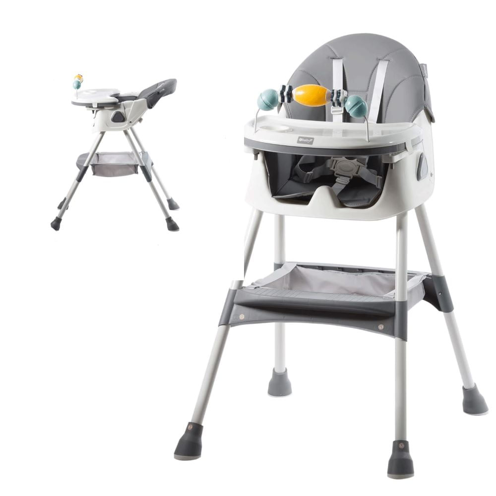 Silla de Comer Ebaby Asiento Reclinable DALI Gris