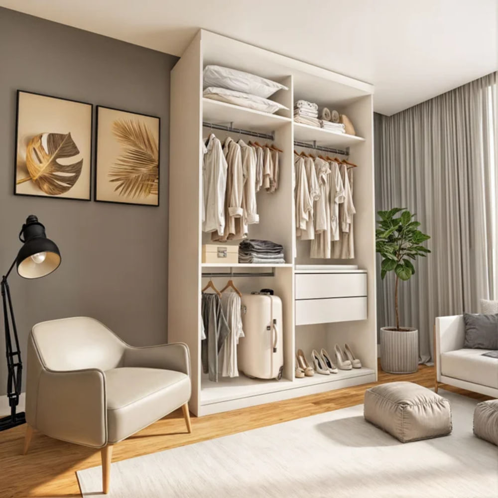 Ropero Moderno Loire Blanco R&R MUEBLES