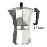 Cafetera Moka de 12 tazas para Espresso Fuerte Con Gran Sabor