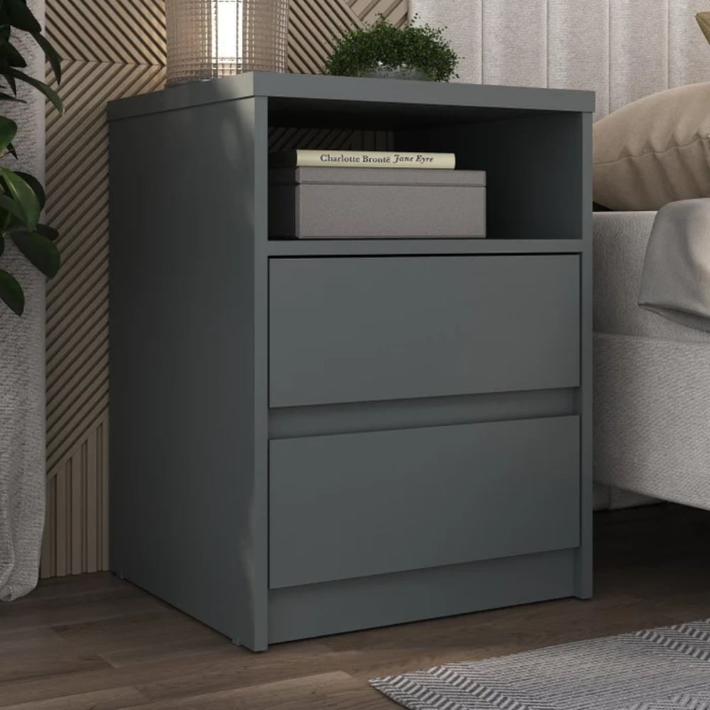 Velador Moderno Minase Negro R&R MUEBLES