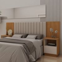 Cabecera con Velador Rave Marrón R&R MUEBLES