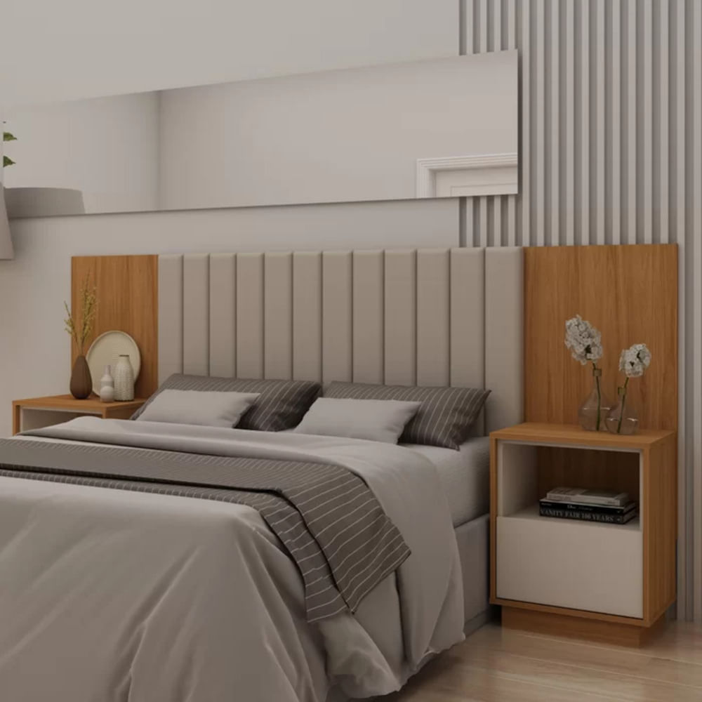 Cabecera con Velador Rave Marrón R&R MUEBLES