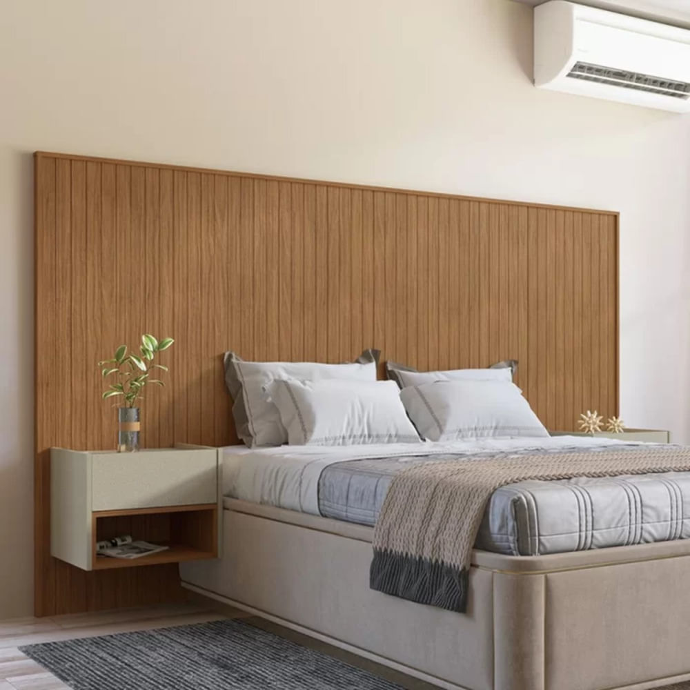 Cabecera con Velador Cervel Marrón R&R MUEBLES