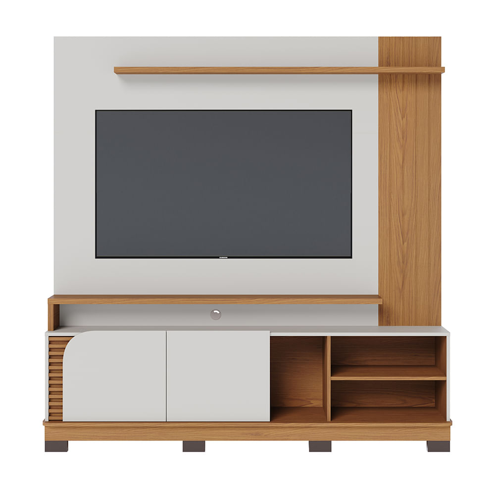 Centro de Entretenimiento Panel Pazart Muebles Tenerife Off White