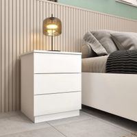 Velador Moderno Mika Blanco R&R MUEBLES