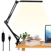 Lampara Led Para Escritorio Mesa Plegable Metal 12W