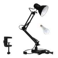 Lampara Led De Escritorio Brazo Plegable Incluye 1 Foco E27 Doble Soporte