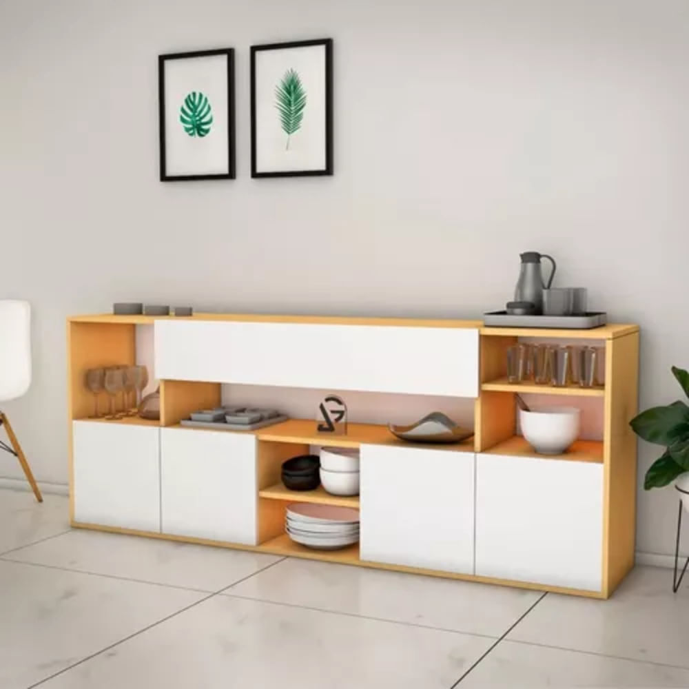 APARADOR VAJILLERO MODERNO SANDI HAYA/BLANCO RYR MUEBLES