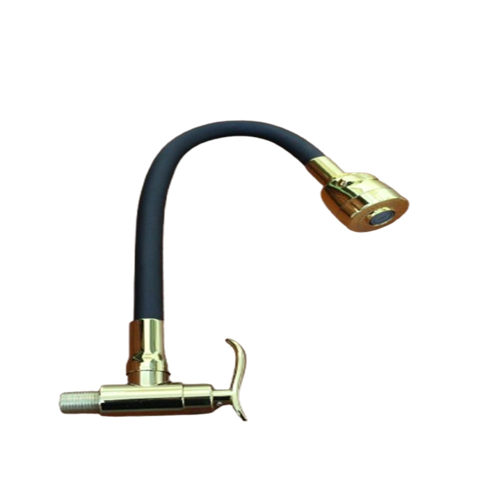 Pico Pared Flexible Negro Con Dorado