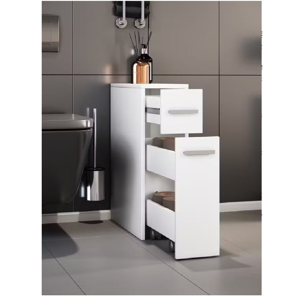 Mueble Auxiliar de Baño Moderno Georgia con Ruedas R&R MUEBLES