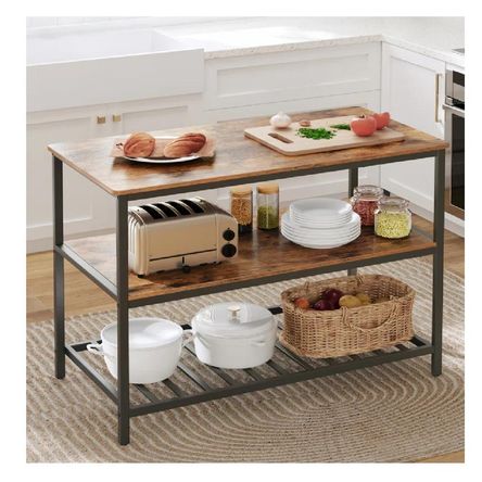 Mueble Auxiliar de Cocina Multiusos TU MESITA Vincent color Marrón Mueble Auxiliar de Cocina Multiusos TU MESITA Vincent color Marrón