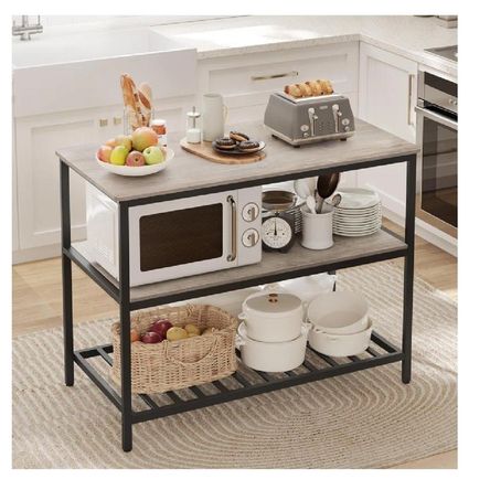 Mueble Auxiliar de Cocina Multiusos TU MESITA Vincent color Gris Mueble Auxiliar de Cocina Multiusos TU MESITA Vincent color Gris