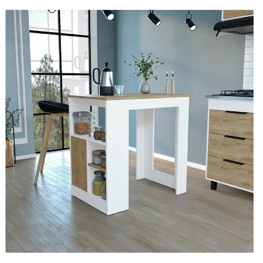 Isla de Cocina Clásica TU MESITA Marita color Blanco/Duna 1 puerta Isla de Cocina Clásica TU MESITA Marita color Blanco/Duna 1 puerta