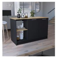 Mueble de Cocina Multiusos TU MESITA Mercury color Negro/Duna 2 puertas