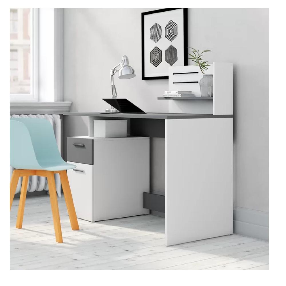 Escritorio Contemporáneo TU MESITA Paterson color Blanco/Gris 1 puerta 1 cajón Escritorio Contemporáneo TU MESITA Paterson color Blanco/Gris 1 puerta 1 cajón