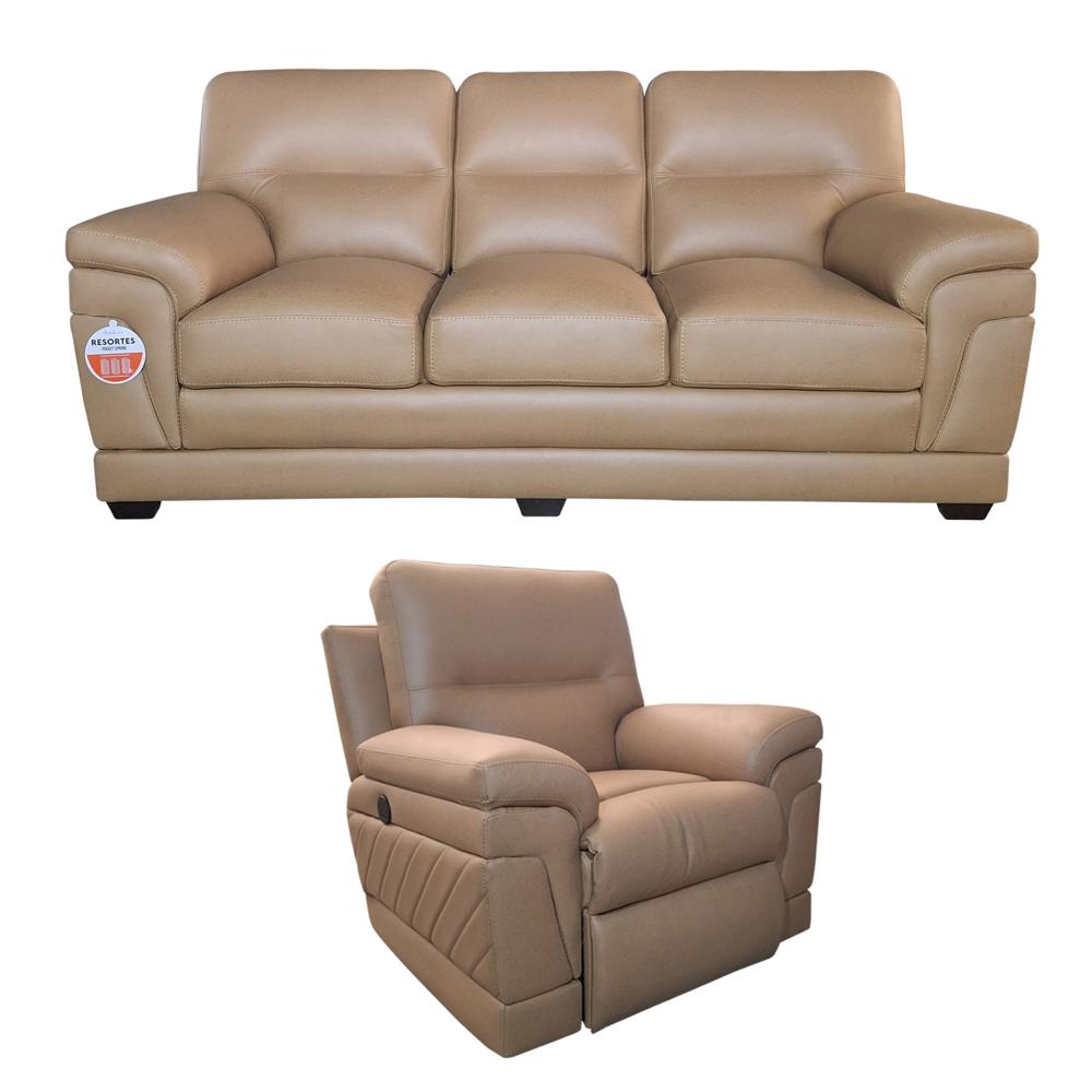 Sala Boston de 3 Cuerpos + Reclinable Eléctrico AAA Multiservices Tabaco