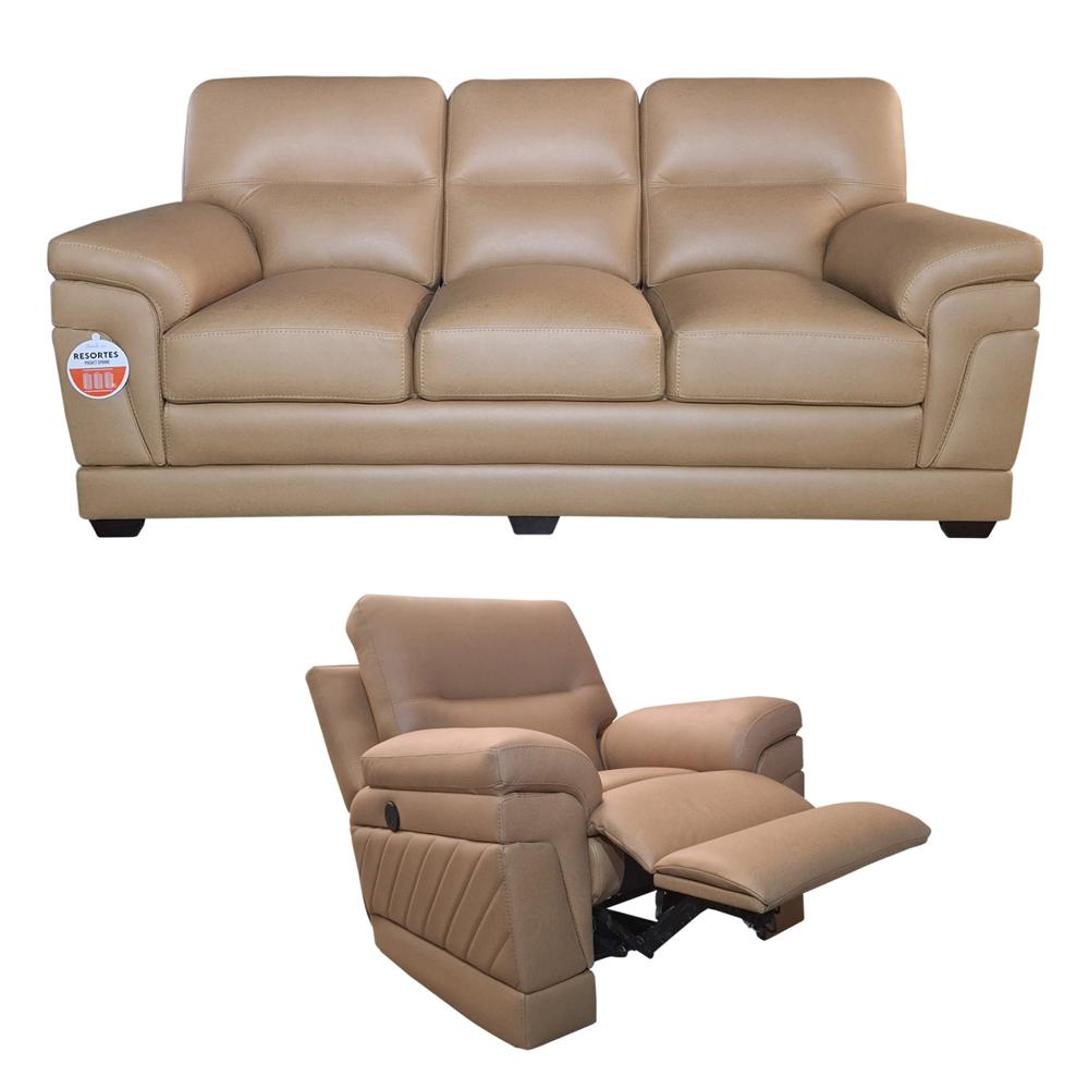 Sala Boston de 3 Cuerpos + Reclinable Eléctrico AAA Multiservices Tabaco