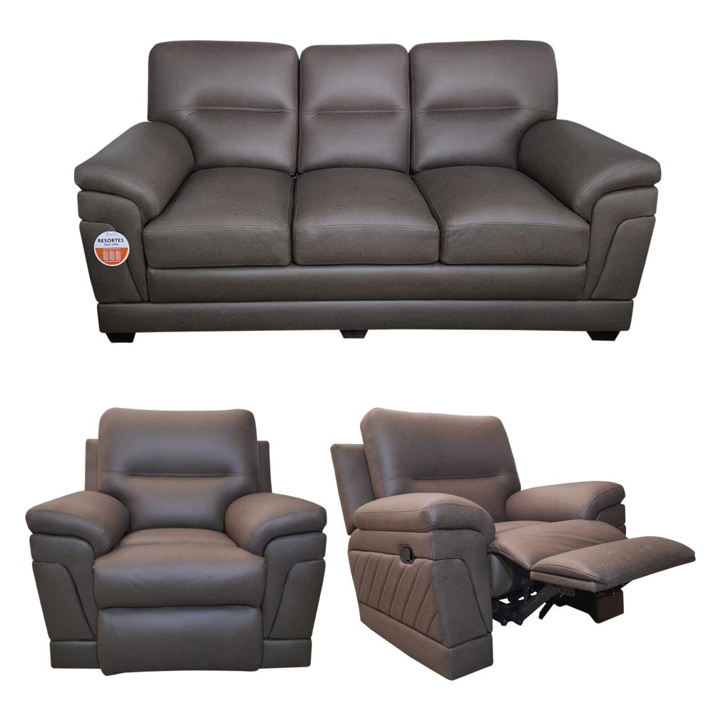 Juego de sala Boston 3-2-reclinable AAA Multiservices Chocolate