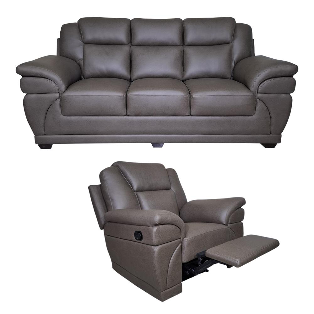 Sala Bruno 3 Cuerpos + Reclinable AAA Multiservices Chocolate