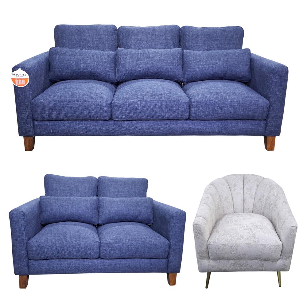 Juego de Sala Londres 3-2-butaca AAA Multiservices Azul