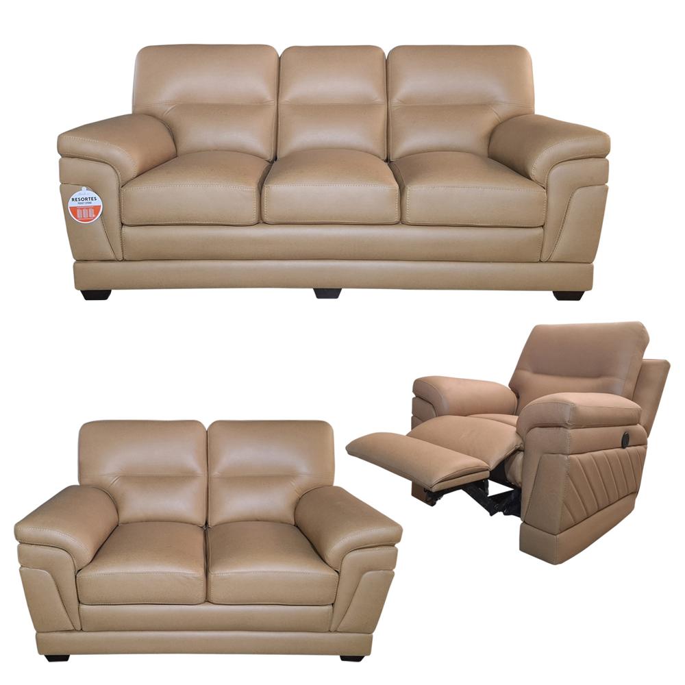 Juego de sala Boston 3-2-reclinable Eléctrico AAA Multiservices Tabaco