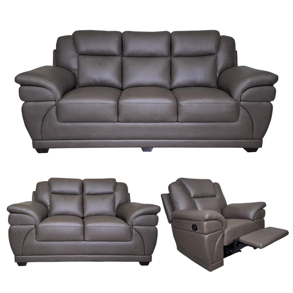 Juego de Sala Bruno 3-2-reclinable AAA Multiservices Chocolate