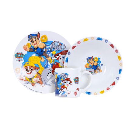 Vajilla infantil Ceramica 3Pz Paw Patrol Scool 703074 Vajilla infantil Ceramica 3Pz Paw Patrol Scool 703074
