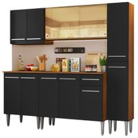 Mueble de Cocina Integral Emilly West 201 cm Marrón/Negro 03