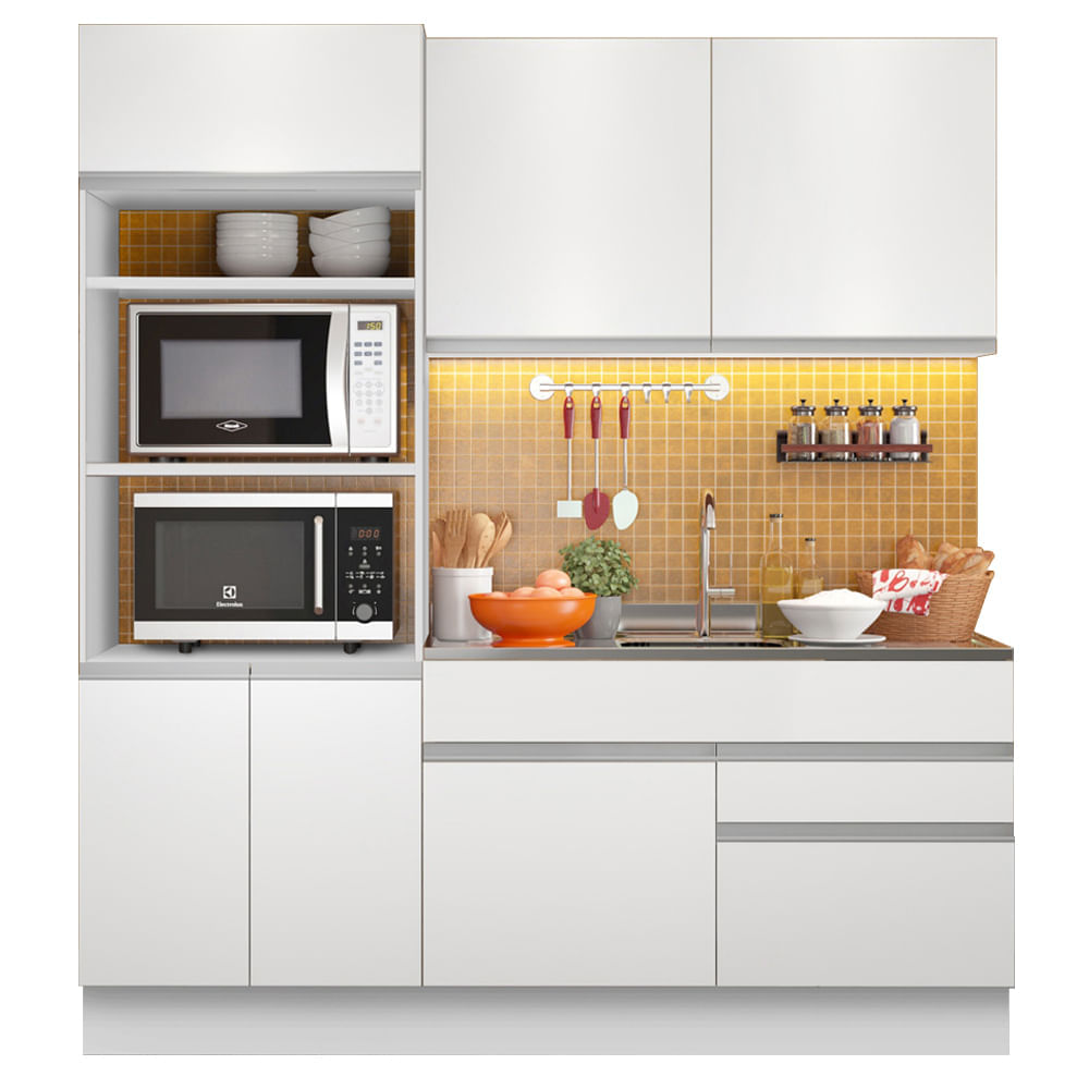Mueble de Cocina Integral Lívia 190 cm Blanco Mueble de Cocina Integral Lívia 190 cm Blanco