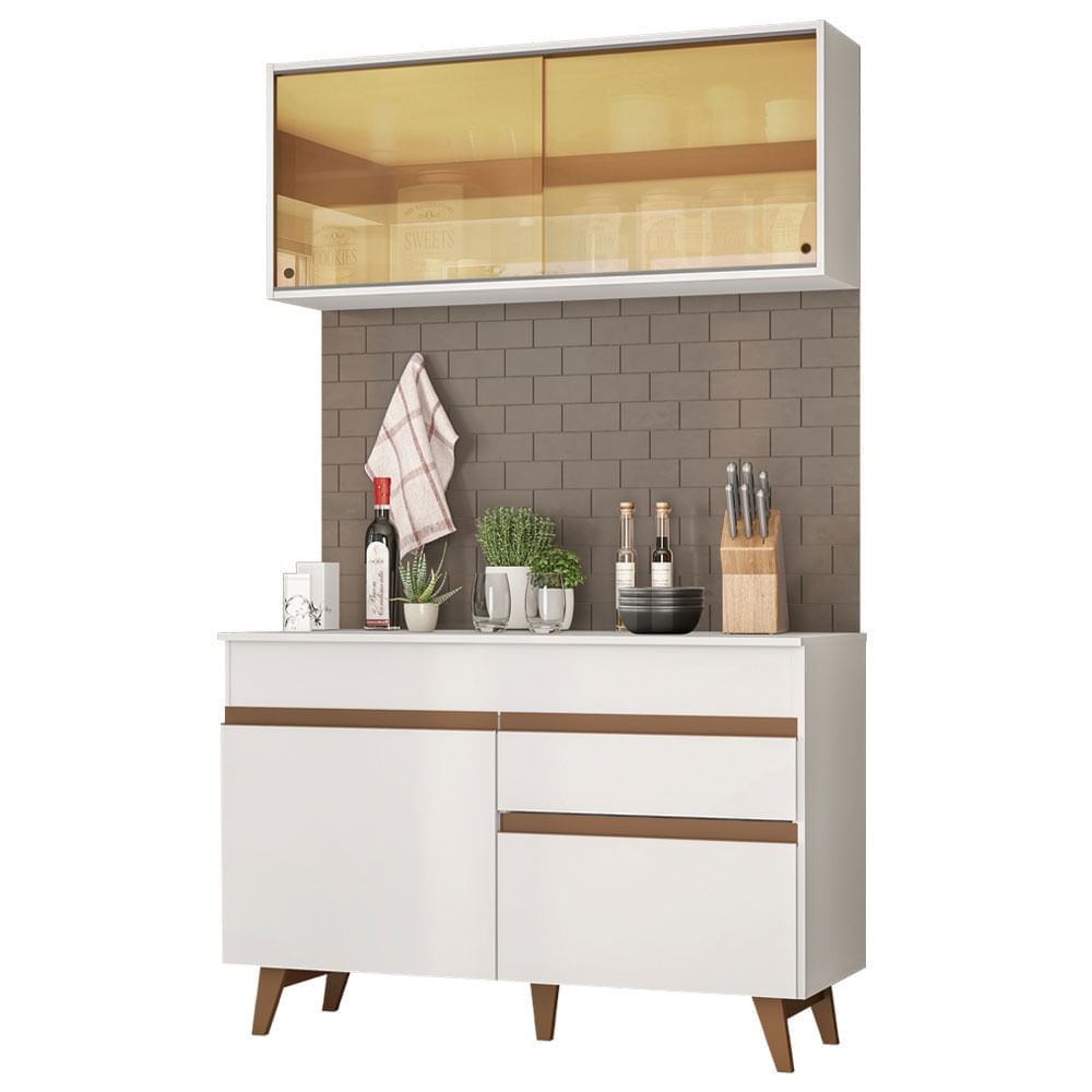 Mueble de Cocina Integral Reims 120 cm Blanco 01